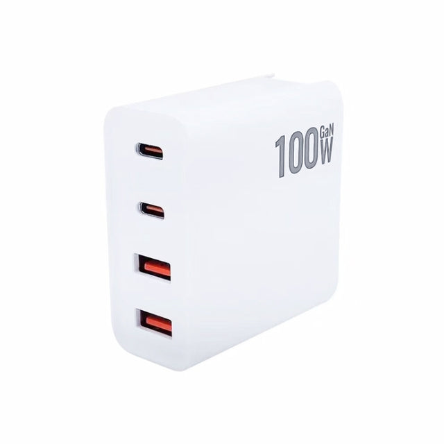GaN 100W Dual USB + Dual USB-C/Type-C Multi Port Charger for Apple MacBook Series US Plug