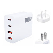 GaN 100W Dual USB + Dual USB-C/Type-C Multi Port Charger for Apple MacBook Series US / AU Plug
