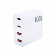 GaN 100W Dual USB+Dual USB-C/Type-C Multi Port Charger with  1.8m Type-C to MagSafe 1 / L Header Data Cable US Plug