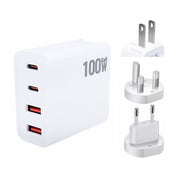 GaN 100W Dual USB+Dual USB-C/Type-C Multi Port Charger with  1.8m Type-C to MagSafe 1 / L Header Data Cable US / EU / UK Plug