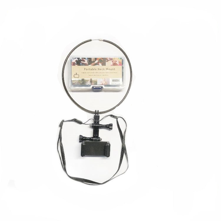Standard Collar Lazy Adjustable Neck Bracket for GoPro Action Camera Smartphones