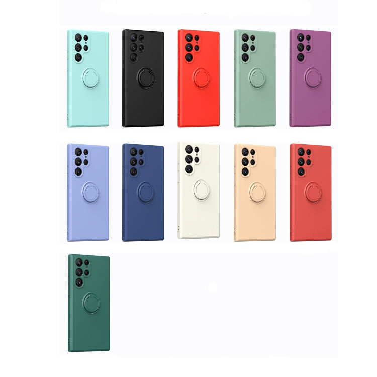 For Samsung Galaxy S23 Ultra 5G Ring Kickstand TPU Silicone Phone Case(Lavender Purple) - Galaxy S23 Ultra 5G Cases by PMC TechLife | Online Shopping South Africa | PMC TechLife