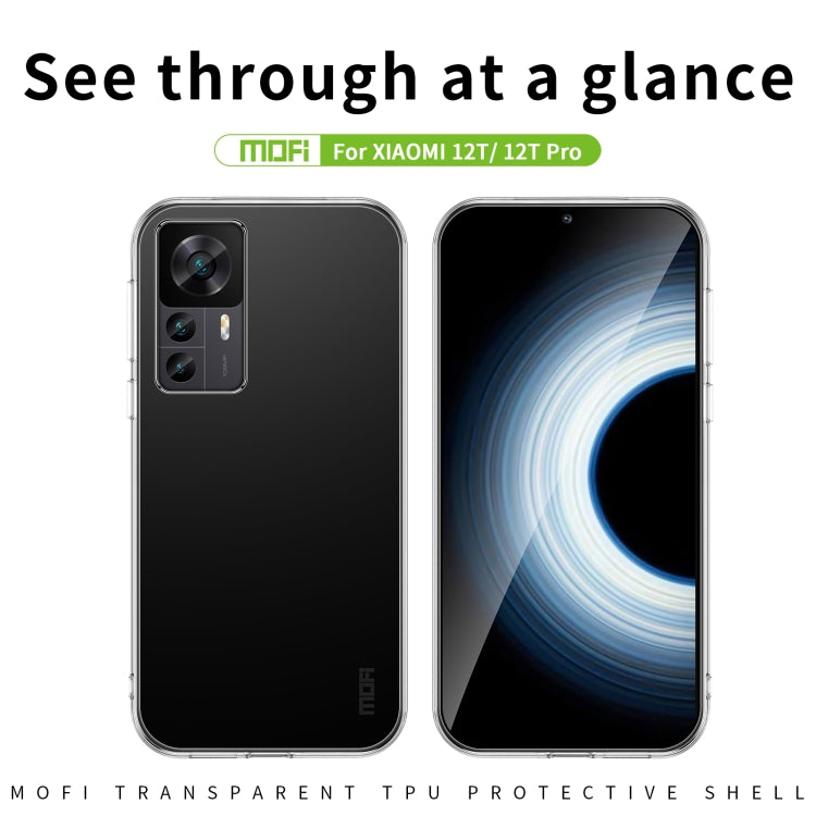 For Xiaomi 12T / 12T Pro MOFI Ming Series Ultra-thin TPU Phone Case(Transparent) - Xiaomi Cases by MOFI | Online Shopping South Africa | PMC TechLife