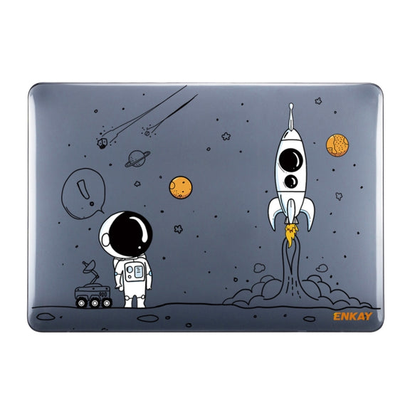 For MacBook Pro 16.2 A2485/A2880 2023 ENKAY Hat-Prince 3 in 1 Spaceman Pattern Laotop Protective Crystal Case with TPU Keyboard Film / Anti-dust Plugs, Version:US(Spaceman No.1)