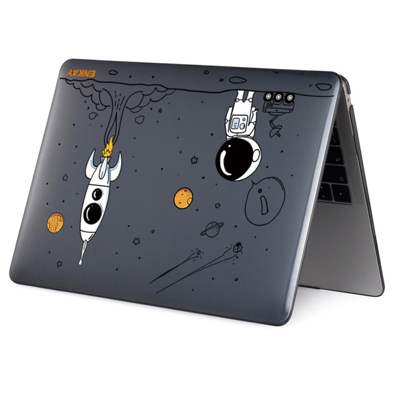 For MacBook Pro 16.2 A2485/A2880 2023 ENKAY Hat-Prince 3 in 1 Spaceman Pattern Laotop Protective Crystal Case with TPU Keyboard Film / Anti-dust Plugs, Version:EU(Spaceman No.1)