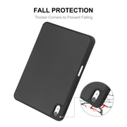 For iPad 2025 / 2022 ENKAY TPU Back Cover Smart Leather Stand Tablet Case with Pen Slot(Black)