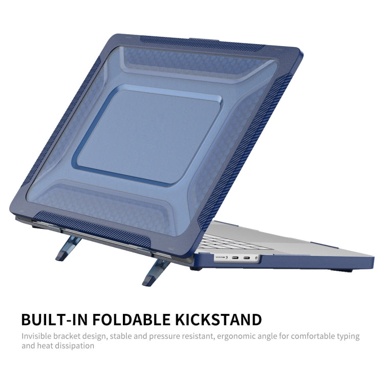 For MacBook Pro 14.2 A2442/A2779 2023 ENKAY Hat-Prince 3 in 1 Protective Bracket  Case Cover Hard Shell with TPU Keyboard Film / Anti-dust Plugs, Version:US(Blue) - free shipping - PMC Jewellery - Order now!
