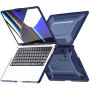 For MacBook Pro 14.2 A2442/A2779 2023 ENKAY Hat-Prince 3 in 1 Protective Bracket  Case Cover Hard Shell with TPU Keyboard Film / Anti-dust Plugs, Version:EU(Black)