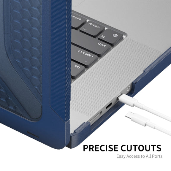For MacBook Pro 14.2 A2442/A2779 2023 ENKAY Hat-Prince 3 in 1 Protective Bracket  Case Cover Hard Shell with TPU Keyboard Film / Anti-dust Plugs, Version:EU(Black)