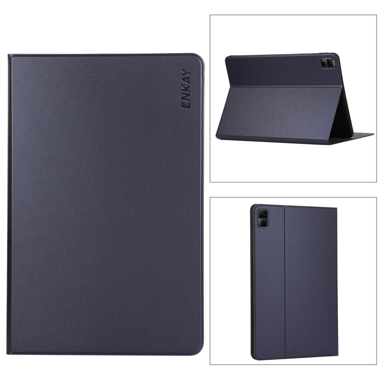 For Xiaomi Redmi Pad 10.61 ENKAY Hat-Prince Auto Sleep and Wake Up PU Leather Stand Case Shockproof Cover(Dark Blue) - free shipping - PMC Jewellery - Order now!