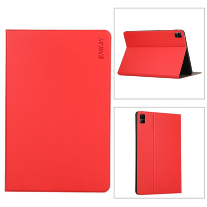 For Xiaomi Redmi Pad 10.61 ENKAY Hat-Prince Auto Sleep and Wake Up PU Leather Stand Case Shockproof Cover(Red) - free shipping - PMC Jewellery - Order now!
