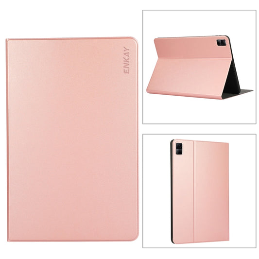 For Xiaomi Redmi Pad 10.61 ENKAY Hat-Prince Auto Sleep and Wake Up PU Leather Stand Case Shockproof Cover(Rose Gold) - free shipping - PMC Jewellery - Order now!