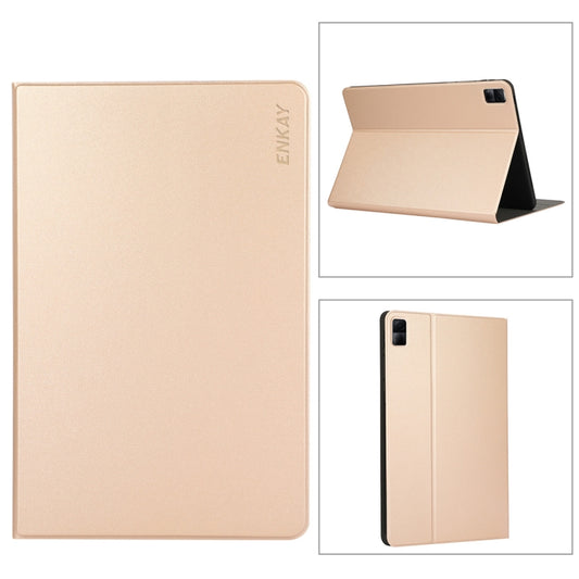 For Xiaomi Redmi Pad 10.61 ENKAY Hat-Prince Auto Sleep and Wake Up PU Leather Stand Case Shockproof Cover(Gold) - free shipping - PMC Jewellery - Order now!
