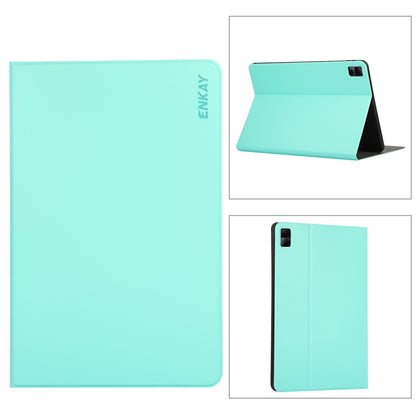 For Xiaomi Redmi Pad 10.61 ENKAY Hat-Prince Auto Sleep and Wake Up PU Leather Stand Case Shockproof Cover(Cyan) - free shipping - PMC Jewellery - Order now!
