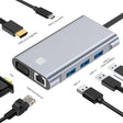 JUNSUNMAY 7 in 1 Type-C to 4K HDMI / VGA / Ethernet Docking Station Adapter USB-C Hub - free shipping - PMC TechLife - Order now!