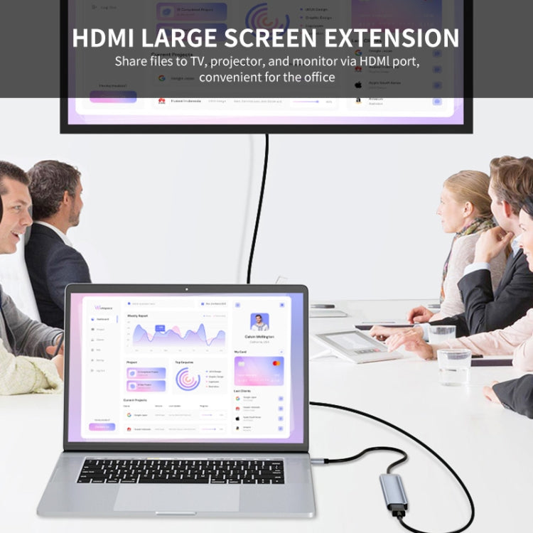 JUNSUNMAY 6 in 1 Type-C to 4K HDMI Docking Station Adapter USB-C PD Quick Charge Hub SD/TF Card Reader - free shipping - PMC Jewellery - Order now!