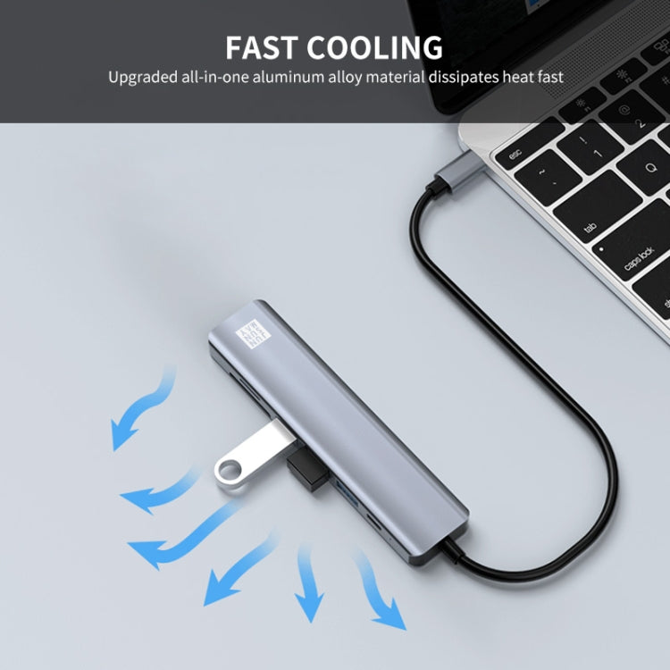 JUNSUNMAY 7 in 1 Type-C to 4K HDMI Docking Station Adapter PD Quick Charge Hub SD/TF Card Reader - free shipping - PMC Jewellery - Order now!