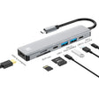 JUNSUNMAY 7 in 1 Type-C to 4K HDMI Docking Station Adapter PD Quick Charge Hub SD/TF Card Reader - USB HUB by JUNSUNMAY | Online Shopping South Africa | PMC TechLife | Buy Now Pay Later Mobicred