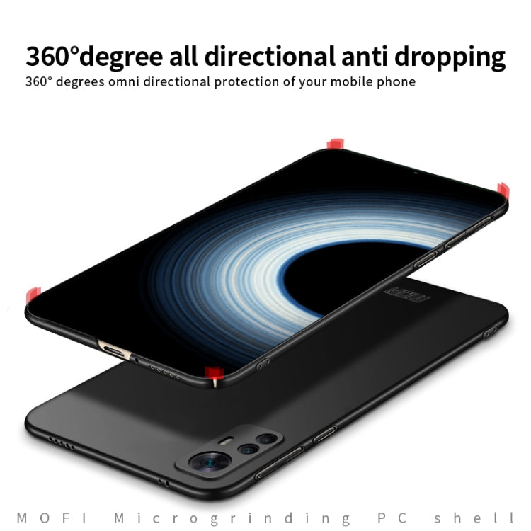 For Xiaomi 12T / Redmi K50 Ultra MOFI Micro Frosted PC Ultra-thin Hard Case(Black) - free shipping - PMC TechLife - Order now!