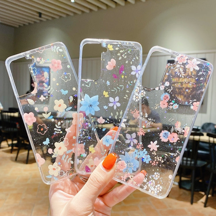 For Samsung Galaxy S22 Utra 5G Fresh Small Floral Epoxy TPU Phone Case(Butterflies Love Flowers 6) - Galaxy S22 Ultra 5G Cases by PMC TechLife | Online Shopping South Africa | PMC TechLife
