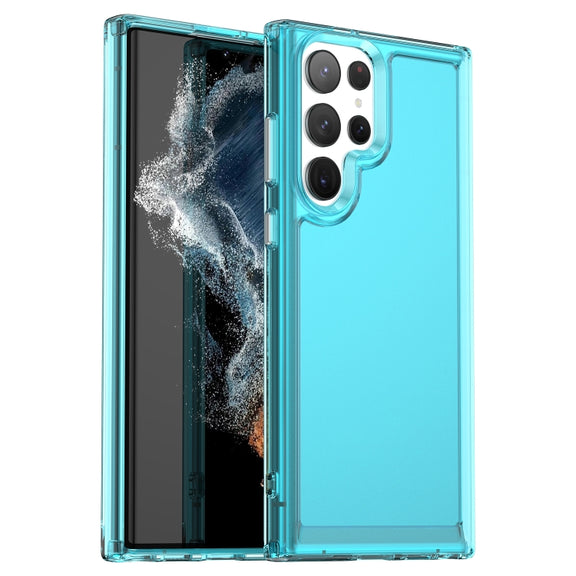 For Samsung Galaxy S23 Ultra 5G Candy Series TPU Phone Case(Transparent Blue)