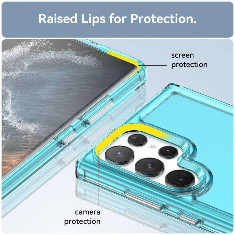 For Samsung Galaxy S23 Ultra 5G Candy Series TPU Phone Case(Transparent Blue)