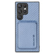 For Samsung Galaxy S23 Ultra 5G Carbon Fiber Leather Card Magsafe Case(Blue) - Galaxy S23 Ultra 5G Cases by PMC TechLife | Online Shopping South Africa | PMC TechLife