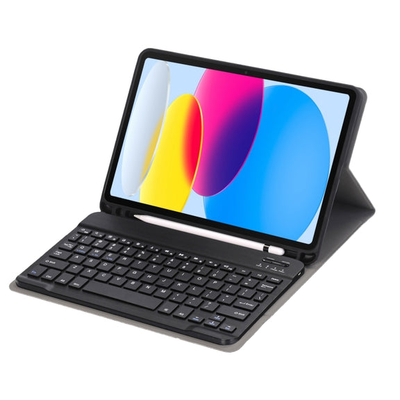 For iPad 10th Gen 10.9 2022 Case Ultra Slim Detachable Wireless Bluetooth Tablet Keyboard Leather Cover with Pencil Holder