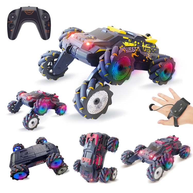 MoFun JC03P 2.4G Remote Control Six-wheeled Stunt Car, Specifications:Single RC(Yellow)