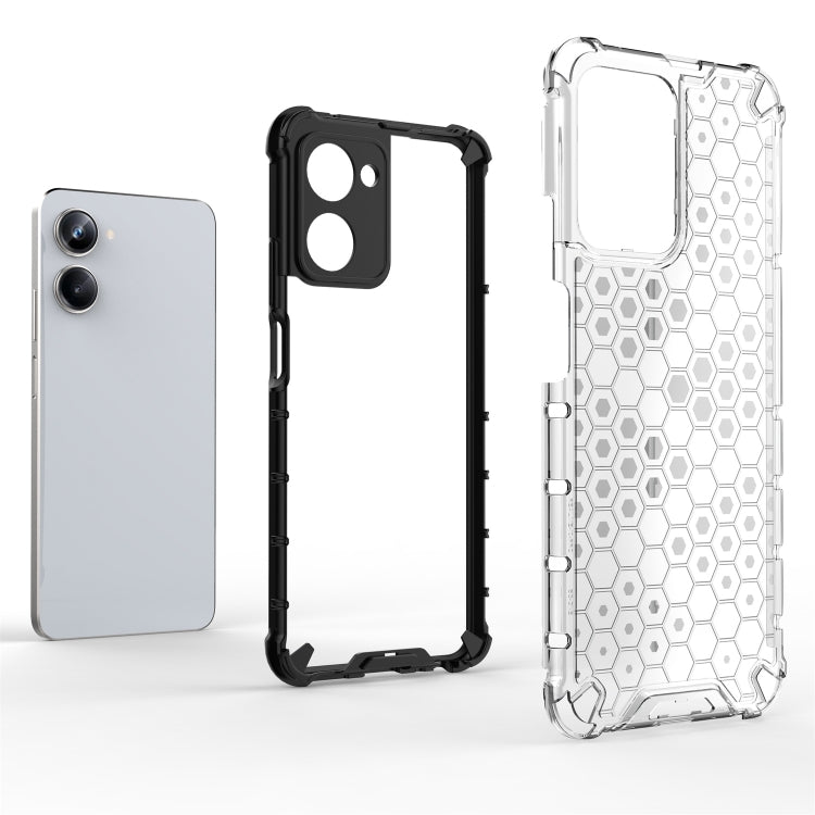 For Realme 10 Pro 5G Honeycomb Phone Case(White) - Realme Cases by PMC TechLife | Online Shopping South Africa | PMC TechLife | Buy Now Pay Later Mobicred