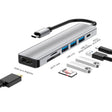 ENKAY Hat-Prince 7 in 1 Type-C to 4K HDMI Docking Station Adapter PD Quick Charge Hub SD/TF Card Reader - free shipping - PMC TechLife - Order now!