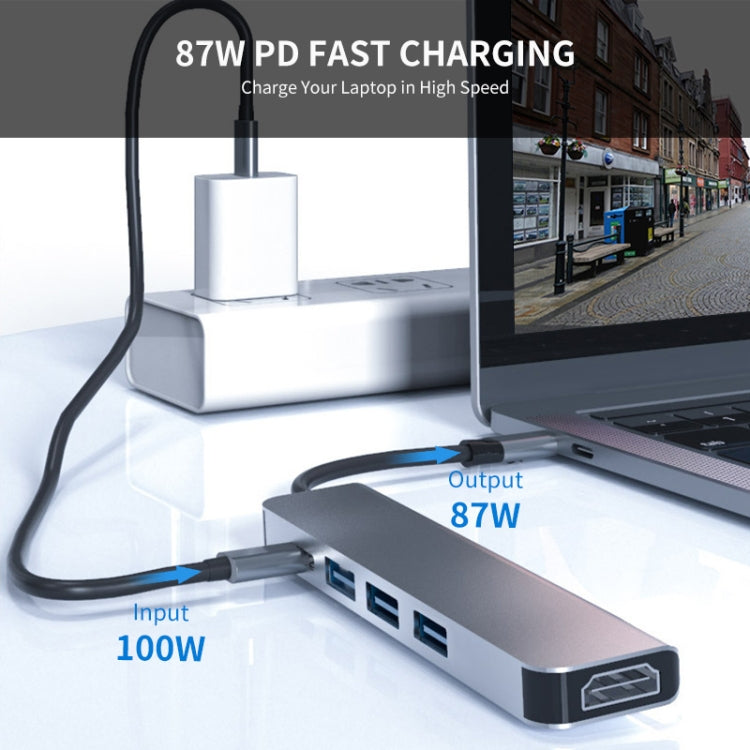 ENKAY Hat-Prince 5 in 1 Type-C Hub 4K HDMI Converter Docking Station USB 3.0 Adapter - free shipping - PMC Jewellery - Order now!