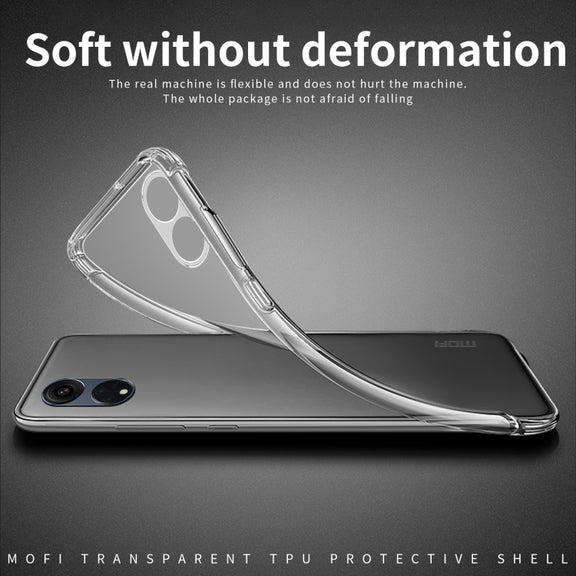 For OPPO A58 5G MOFI Ming Series Ultra-thin TPU Phone Case(Transparent)