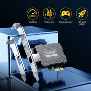EDUP EP-9635C 2.5Gbps Gigabit Game Wired Network Card 2500M High Speed Internet Port Expansion Desktop PC Adaptive Ethernet Network Adapter