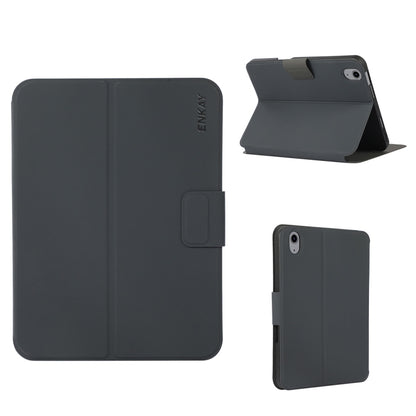 For iPad 2025 / 2022 ENKAY TPU Back Cover Smart Leather Tablet Case with Pen Slot & Holder(Black) - free shipping - PMC Jewellery - Order now!