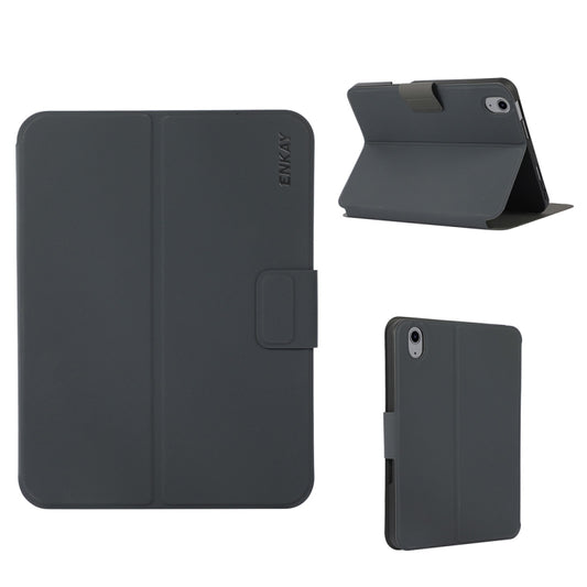 For iPad 2025 / 2022 ENKAY TPU Back Cover Smart Leather Tablet Case with Pen Slot & Holder(Black) - free shipping - PMC Jewellery - Order now!