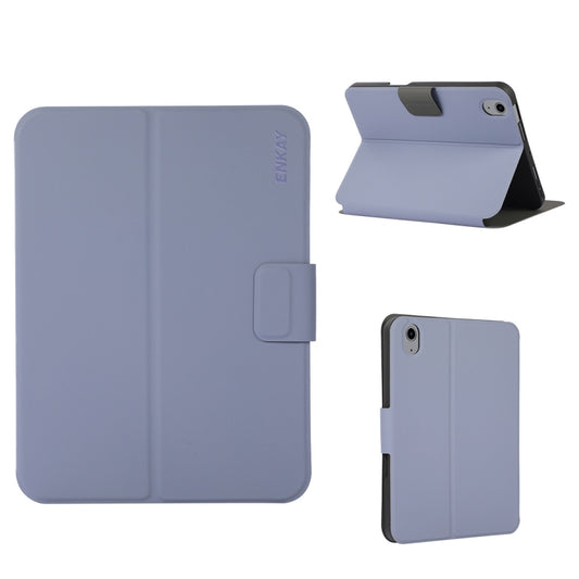 For iPad 2025 / 2022 ENKAY TPU Back Cover Smart Leather Tablet Case with Pen Slot & Holder(Purple) - free shipping - PMC Jewellery - Order now!