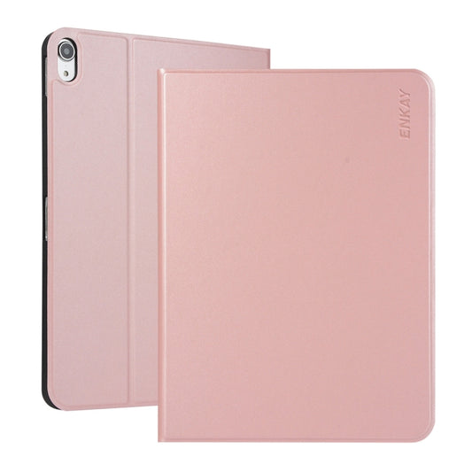 For iPad 2025 / 2022 ENKAY PC Back Cover Smart Leather Tablet Case with Pen Slot & Holder(Pink) - free shipping - PMC Jewellery - Order now!