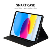 For iPad 2025 / 2022 ENKAY PC Back Cover Smart Leather Tablet Case with Pen Slot & Holder(Pink)