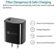 PD11 Single PD3.0 USB-C / Type-C 20W Fast Charger with 1m Type-C to 8 Pin Data Cable, US Plug(White)