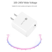 PD11 Single PD3.0 USB-C / Type-C 20W Fast Charger with 1m Type-C to 8 Pin Data Cable, US Plug(White)