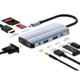 JUNSUNMAY 8 in 1 Type-C to 4K HDMI + VGA Docking Station Adapter PD Quick Charge Hub - USB HUB by JUNSUNMAY | Online Shopping South Africa | PMC TechLife | Buy Now Pay Later Mobicred
