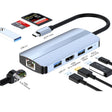 JUNSUNMAY 8 in 1 Type-C to 4K HDMI + RJ45 Ethernet Hub Docking Station Adapter - USB HUB by JUNSUNMAY | Online Shopping South Africa | PMC TechLife | Buy Now Pay Later Mobicred