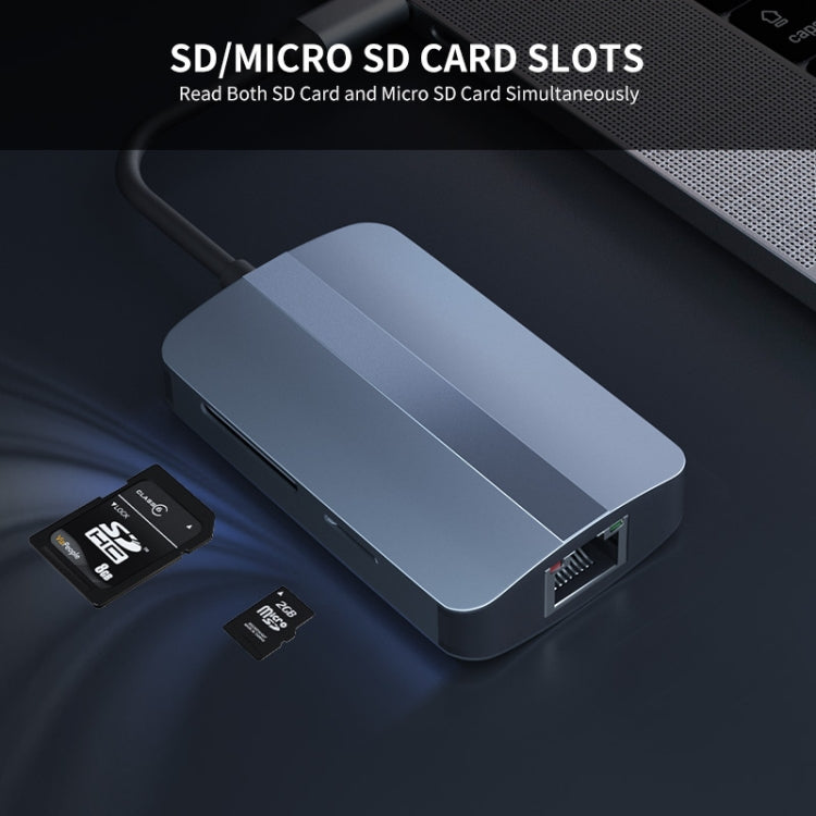 JUNSUNMAY 5 in 1 Type-c to RJ45 Ethernet + SD/TF Card Reader Multifunctional USB-C Hub - free shipping - PMC Jewellery - Order now!