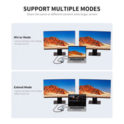JUNSUNMAY 10 in 1 Type-C to 4K HDMI + VGA +RJ45 + 3.5mm Audio Docking Station Adapter PD Quick Charge Hub SD/TF Card Reader