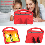 For Lenovo Tab P11 Pro 11.2 2023 TB-132FU / TB-138FC / P11 Pro11.5 2022 TB-J706F 2021 / TB-J716 2022 EVA Shockproof Tablet Case with Holder(Red)