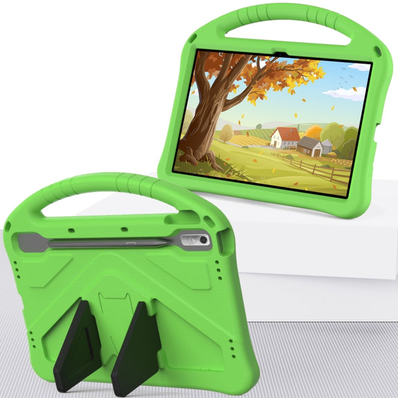 For Lenovo Tab P11 Pro 11.2 2023 TB-132FU / TB-138FC / P11 Pro11.5 2022 TB-J706F 2021 / TB-J716 2022 EVA Shockproof Tablet Case with Holder(Green)
