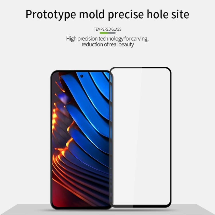 For Xiaomi Poco X5 Pro MOFI 9H 2.5D Full Screen Tempered Glass Film(Black) -  by MOFI | Online Shopping South Africa | PMC TechLife | Buy Now Pay Later Mobicred