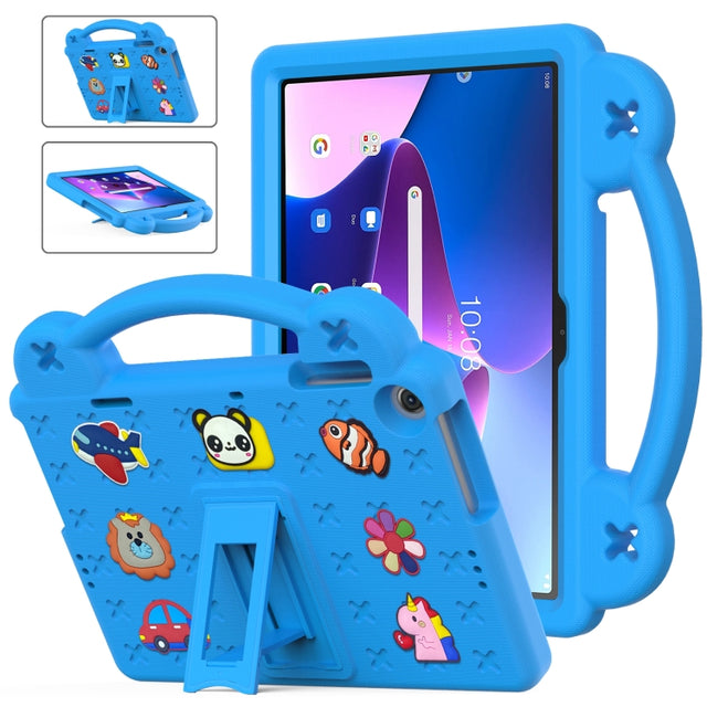 For Lenovo Tab M10 3rd Gen TB328FU / TB328XU 2022 10.1 Handle Kickstand Children EVA Shockproof Tablet Case(Sky Blue)
