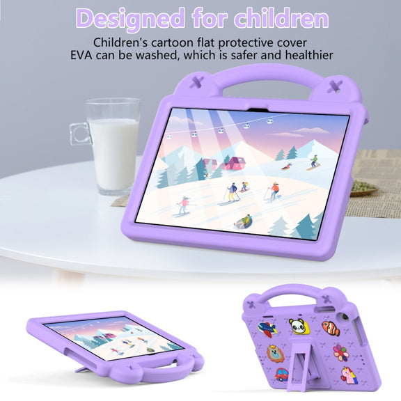 For Lenovo Tab M10 3rd Gen TB328FU / TB328XU 2022 10.1 Handle Kickstand Children EVA Shockproof Tablet Case(Light Purple)